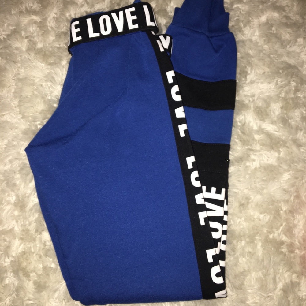 Blue and Black Jogger Pants